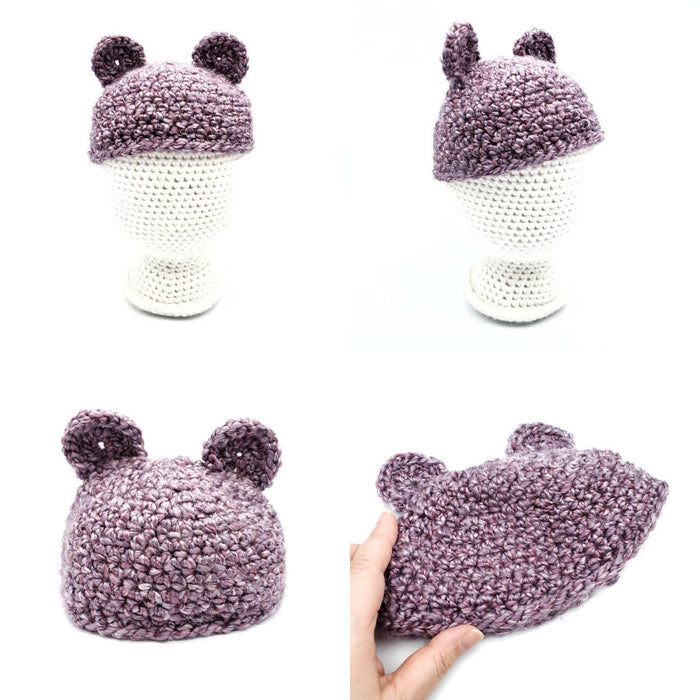 Hat - Toddler - Bear (Light Pink Purple) by Scary White Girl