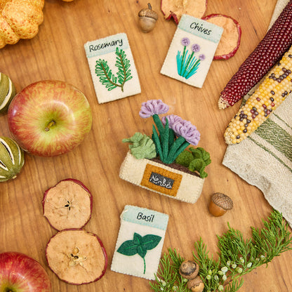 Herb Garden Seed Packet Ornaments - Set of 3