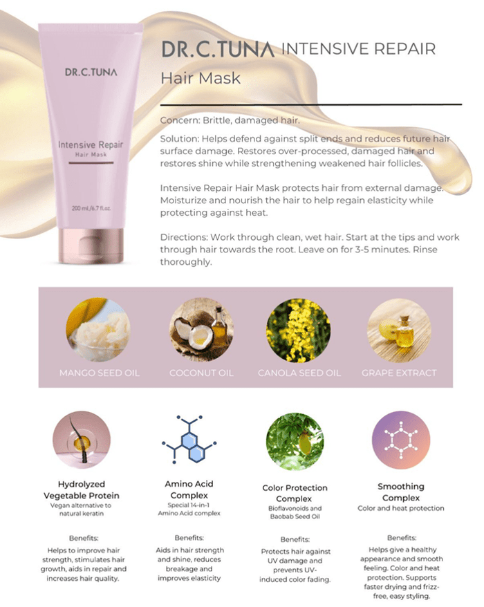 FARMASi Dr. C. Tuna Intensive Repair Hair Mask | Tess Marketplace