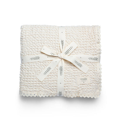Milk Denmark Lace Edge Baby Blanket