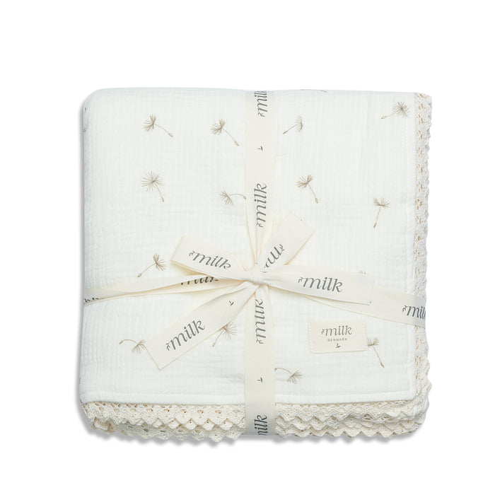 Milk Denmark Lace Edge Baby Blanket