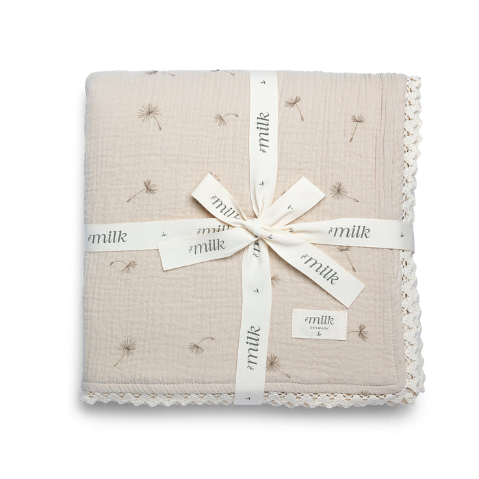 Milk Denmark Lace Edge Baby Blanket