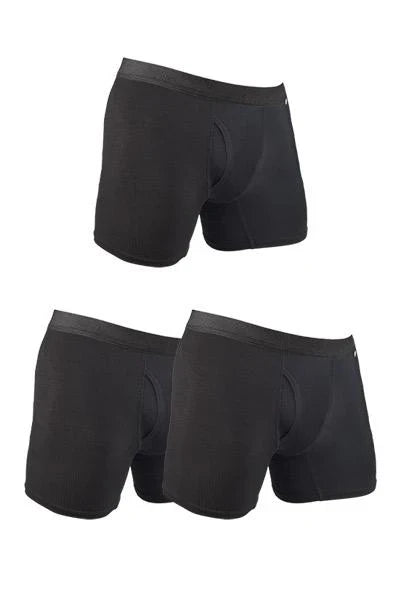 New Sizes Bigger Sizes Added: Sale: 3-Pack Black Bundle HYPRTECH™ BAMBOO Briefs With Fly Made in USA 451