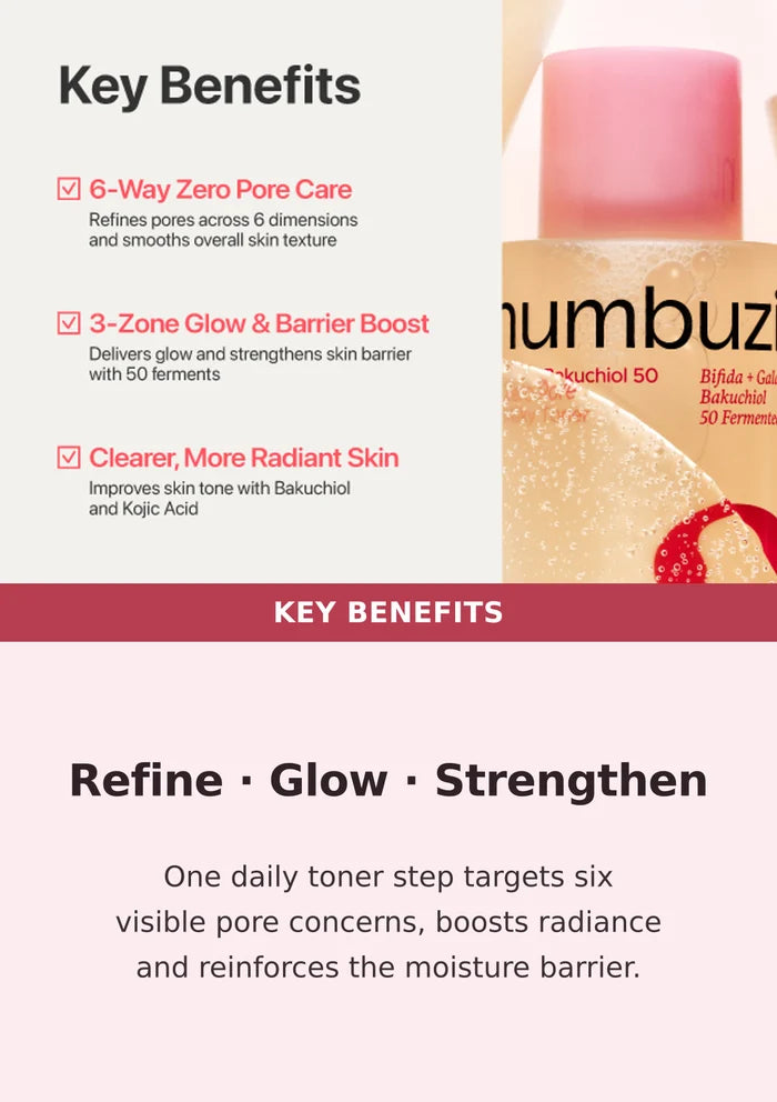 Numbuzin No.3 50 Zero Pore Milky Toner key benefits