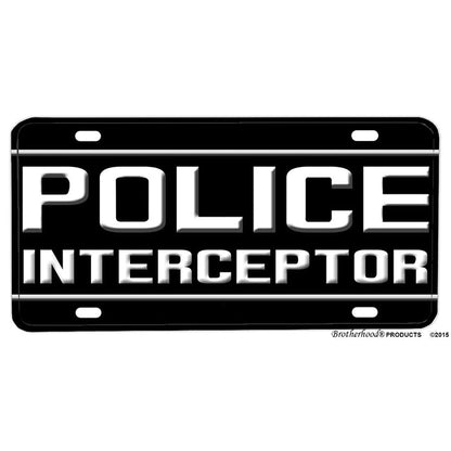 Ford Motor Company Police Interceptor Patrol Car Package Aluminum License Plate