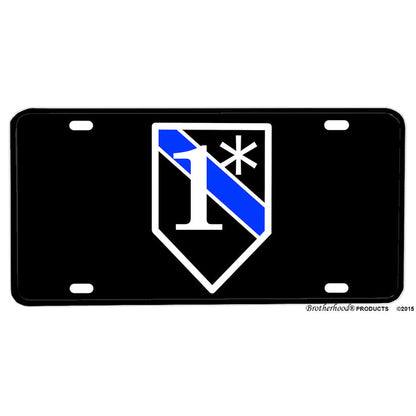 Law Enforcement Police Sheriff One Ass To Risk Thin Blue Line Aluminum License Plate