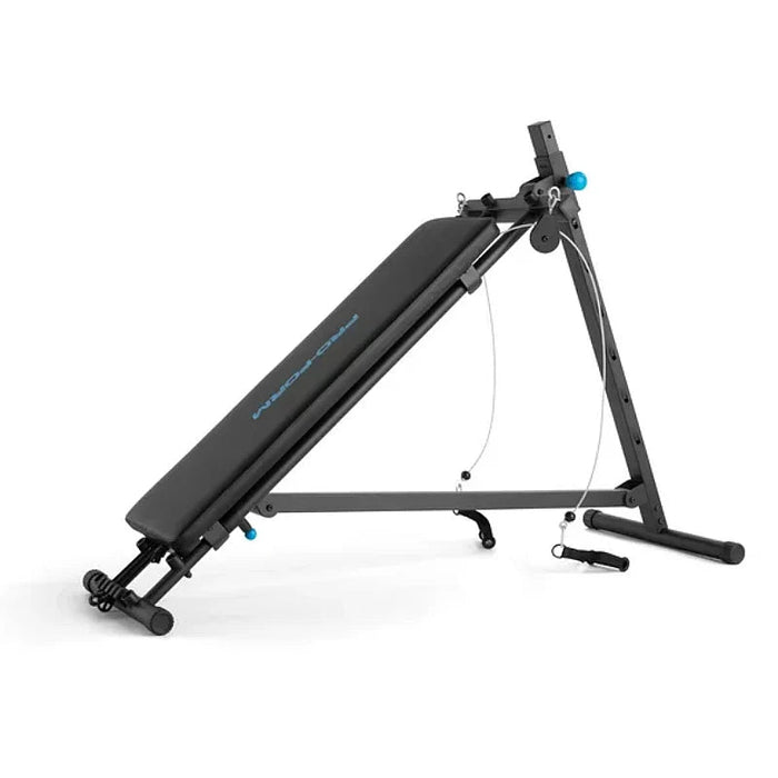 ProForm bench angled view with resistance cables