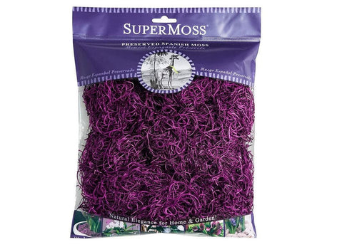 Purple Preserved Spanish Moss, Fairy Garden Lawn, Garden Ground Cover, Fairy Garden Landscaping Accessory