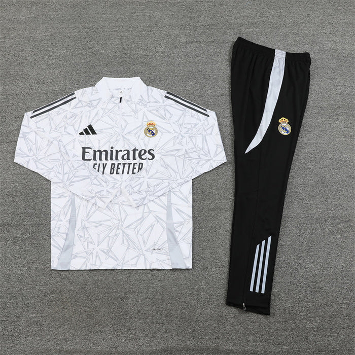 REAL MADRID WHITE PATTERN TRACKSUIT