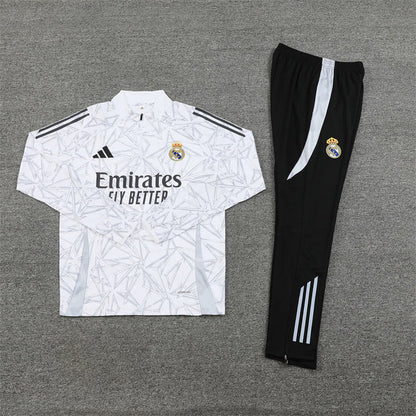 REAL MADRID WHITE PATTERN TRACKSUIT