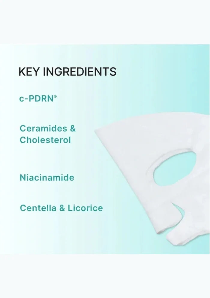 REJURAN Turnover Mask ingredients: c-PDRN, ceramides and cholesterol, niacinamide, centella and licorice