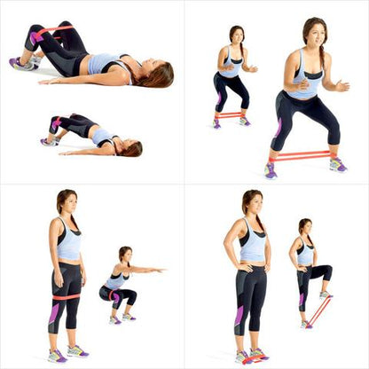Element Fitness mini-bands used in various exercises