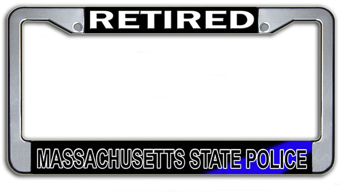 Retired Massachusetts State Police License Plate Frame