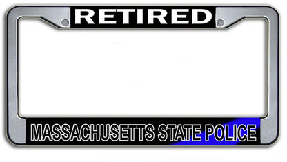 Retired Massachusetts State Police License Plate Frame