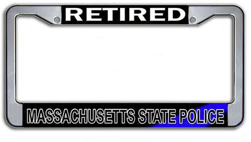 Retired Massachusetts State Police License Plate Frame