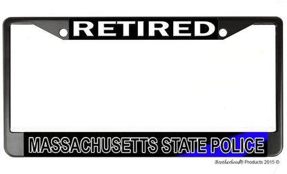 Retired Massachusetts State Police License Plate Frame