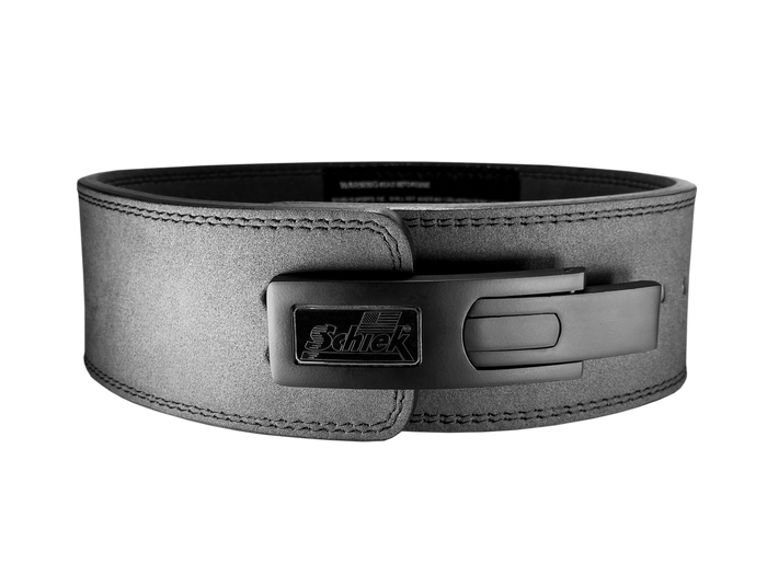 Schiek Lever Power Belt front view with silver finish