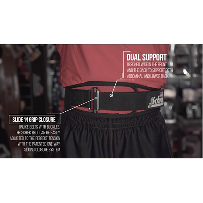 Schiek Lifting Belt close-up with slide closure