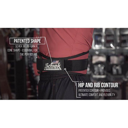 Schiek Lifting Belt highlighting patented shape