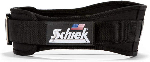 Schiek Lifting Belt close-up with logo