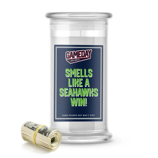 Seattle Seahawks-Inspired Game Day Cash Candle