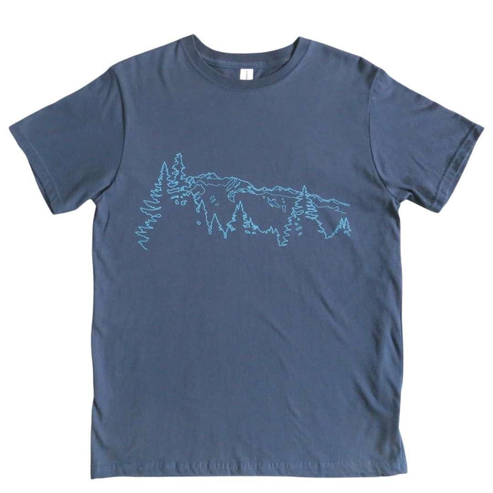 Short Sleeve - Blue Mountain Ridge Organic Cotton Tee by Uzura