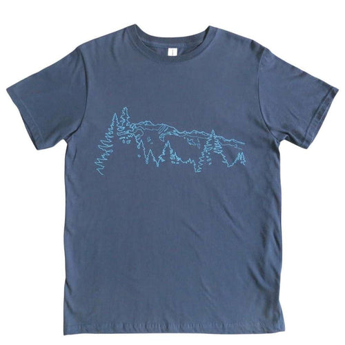 Short Sleeve - Blue Mountain Ridge Organic Cotton Tee by Uzura