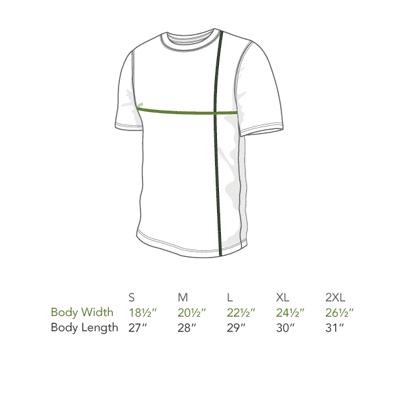 Short Sleeve - Blue Mountain Ridge Organic Cotton Tee by Uzura