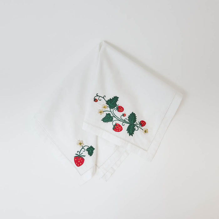 Spring Floral Cotton Napkins - Set of 4