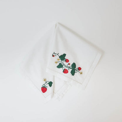 Spring Floral Cotton Napkins - Set of 4