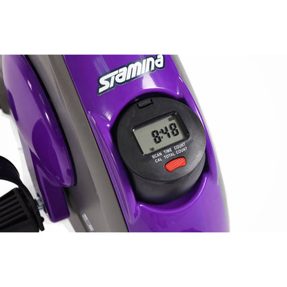 Stamina Mini Exercise Bike with Smooth pedal System, Purple Stamina Aerobics WEB2HGH15-0142.5
