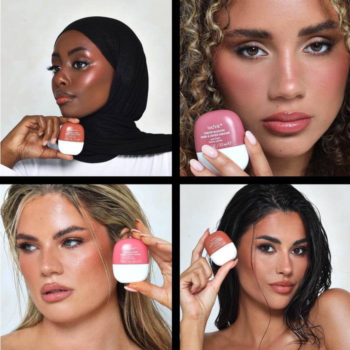 Technic liquid blush in terracotta and pink tones for a glowing summer finish