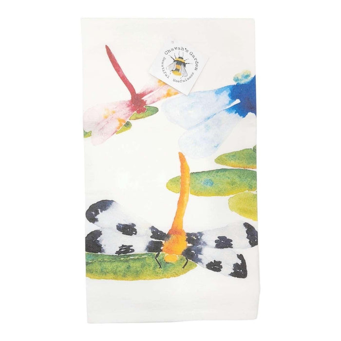 Tea Towel - Dragonflies by Chavah's Garden