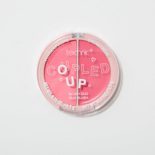 A coupled up blusher in the shade Island Romance on a white background.