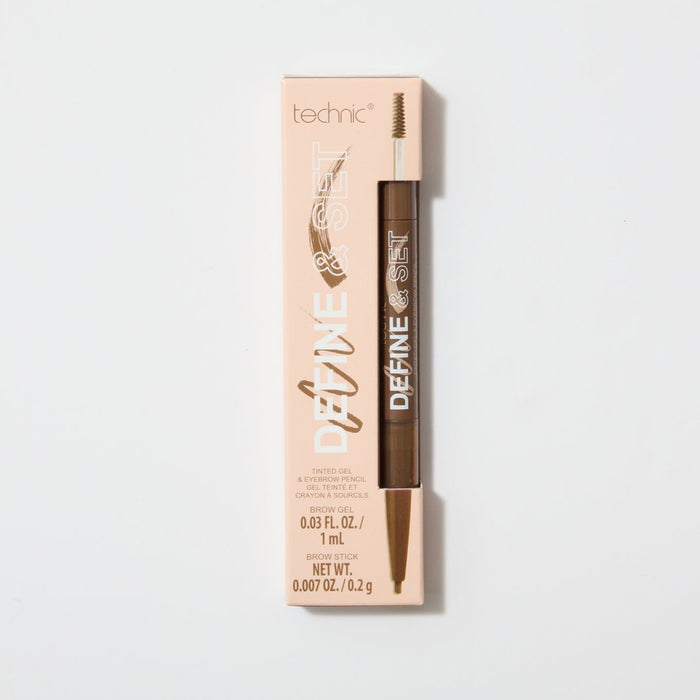 A define and set brow product in the shade Blonde on a white background.