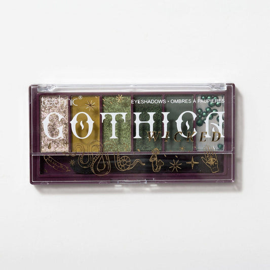 Technic Gothica Wicked Mini Eyeshadow Palette with green and yellow pans