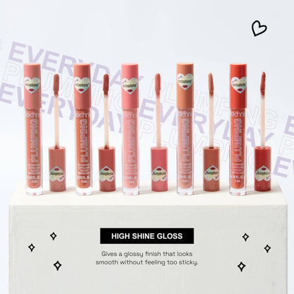 All lip gloss shades in a row