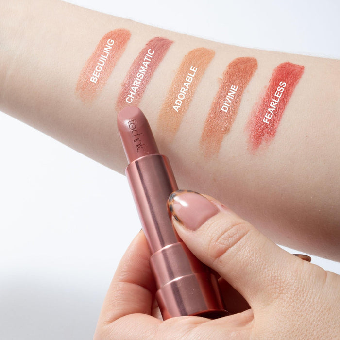 Swatches of each shade on an arm