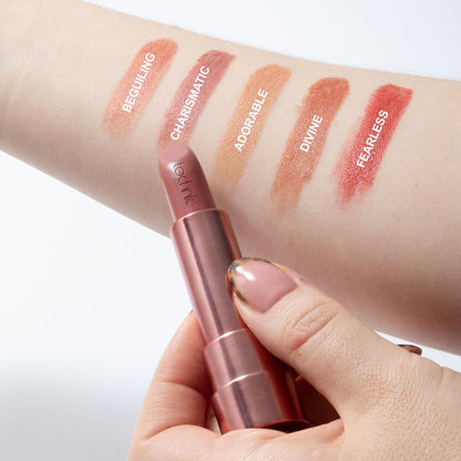 Swatches of each shade on an arm