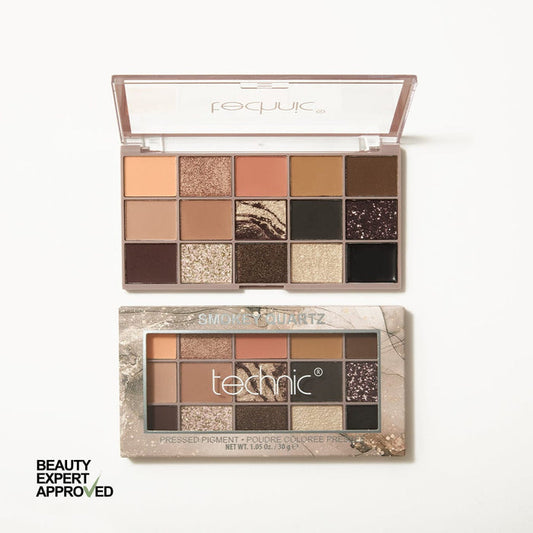 Technic Smokey Quartz eyeshadow palette with matte, foil and shimmer shades