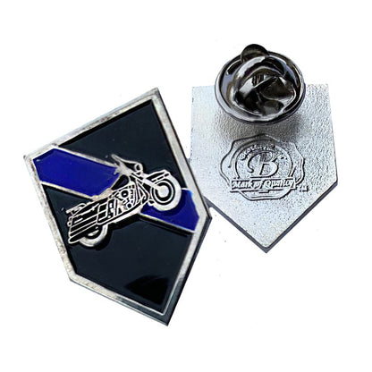 Thin Blue Line Motorcycle Bike Patrol Squad Motors Unit Lapel Pin