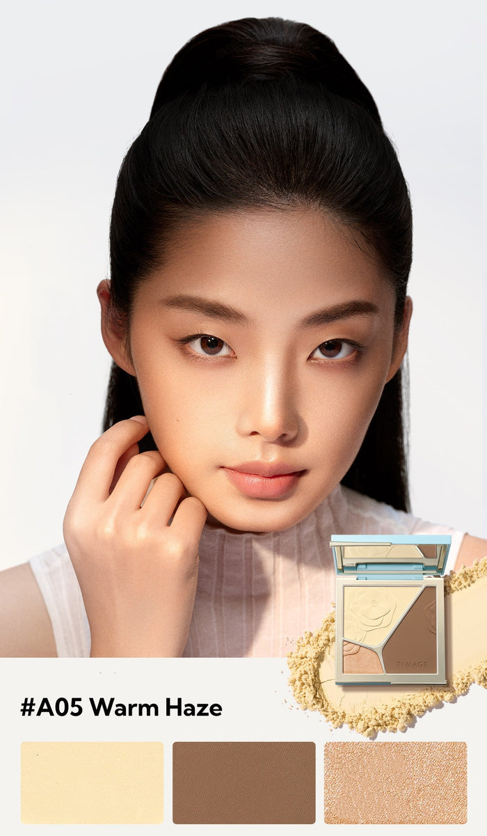 TIMAGE 3-color Highlighter & Contour Makeup Palette T6047