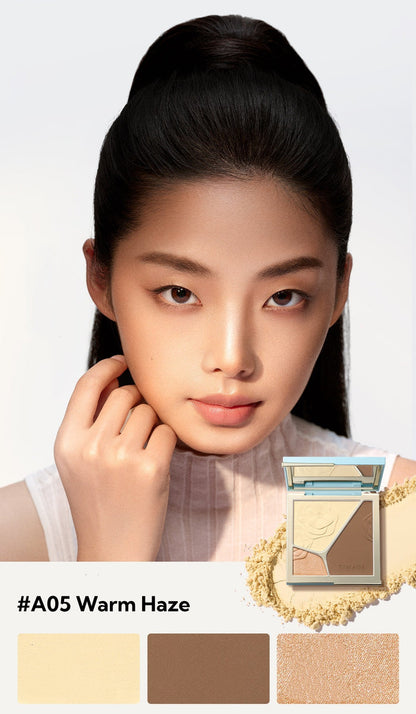 TIMAGE 3-color Highlighter & Contour Makeup Palette T6047