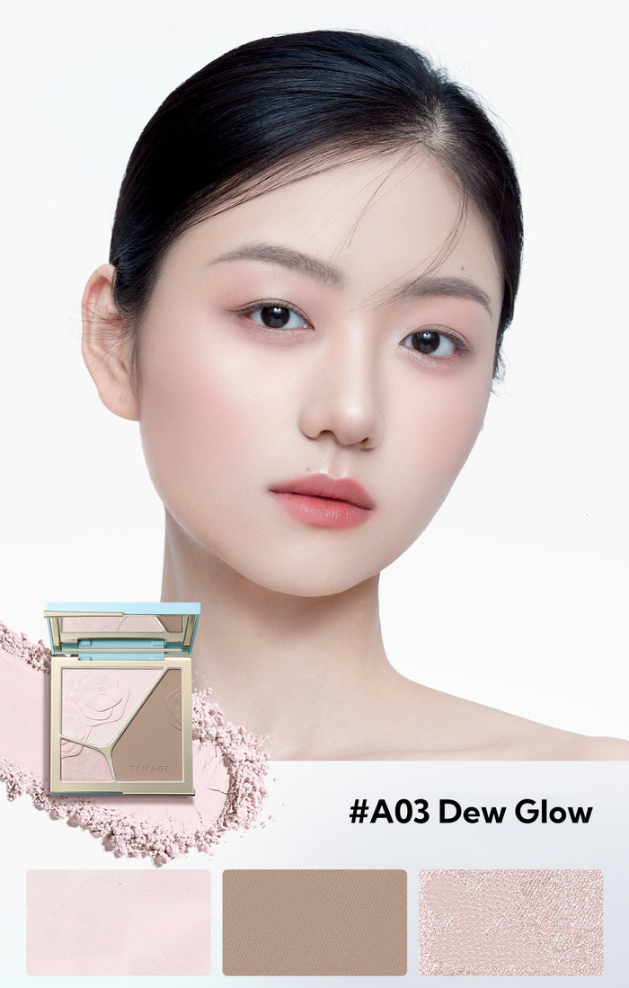 TIMAGE 3-color Highlighter & Contour Makeup Palette T6047