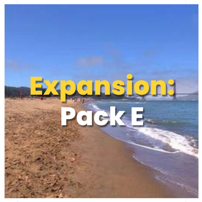 Matrix Virtual Active Pack E beach scene with text overlay
