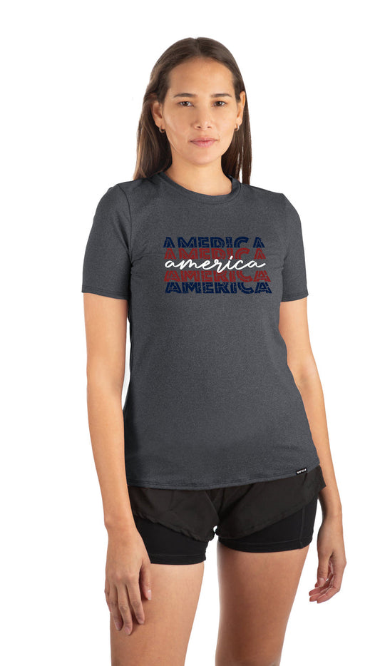 Women's America SoftTECH™ Short Sleeve Tee 751SCWSBA Made in USA