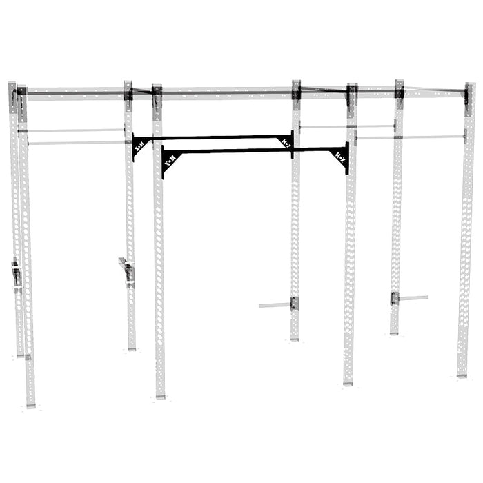 XM Fitness pull-up bar mounted on rig frame