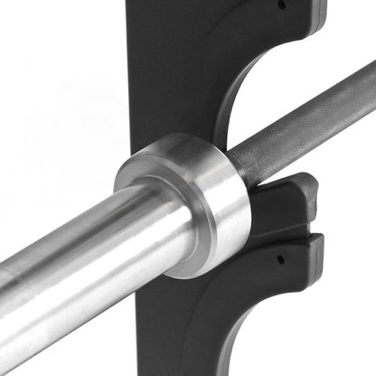 XM Fitness 8 Bar Gun Rack close-up of bar holder
