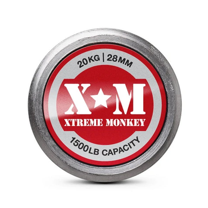 XM Fitness Mens Olympic Lifting Bar 1500lbs Capacity XM Fitness Lifting Bars XtremeMonkeyMensLiftingBar1500lbsbarlogo