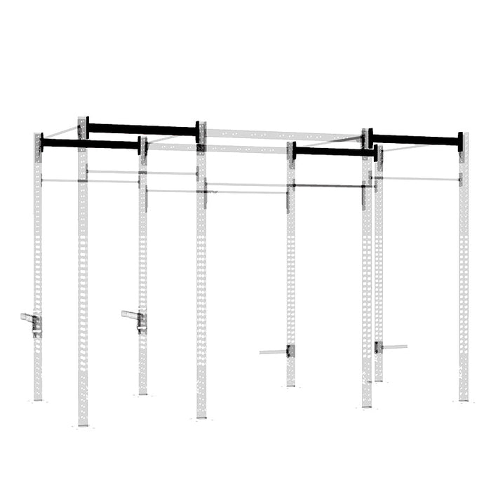 XM Fitness crossbar installed on rig structure